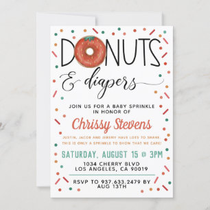 Invitation Été Donut Baby Sprinkw Shower