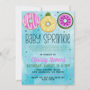 Invitation Été Donut Baby Sprinkw Shower