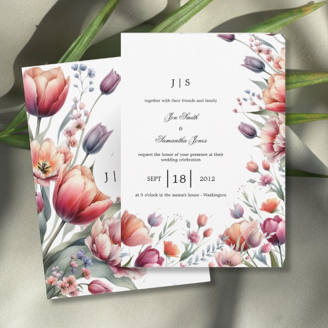 Invitation été fleuri et coloré (Créateur téléchargé)