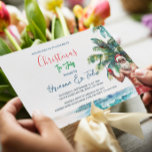 Invitation Été Père Noël I Noël en juillet<br><div class="desc">Annonce de notre invitation exclusive "Noël en juillet", où la magie de Noël rencontre les ambiances décontractées de l'été ! Conçu dans une orientation horizontale, cette invitation respire l'élégance avec ses lettres sophistiquées, donnant le ton d'une célébration élégante comme personne d'autre. Au coeur de cette invitation se trouve une illustration...</div>
