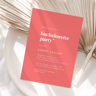 Invitation Été rétro   Hot Rose Bachelorte Party