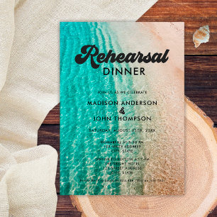 Invitation Été Super Cool Plage Mariage Répétition Dîner