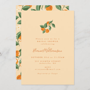 Invitation Été Vintage Oranges Boho Fête des mariées naturell