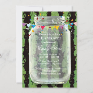Invitation Eté Watermelon Baby shower Mason Jar