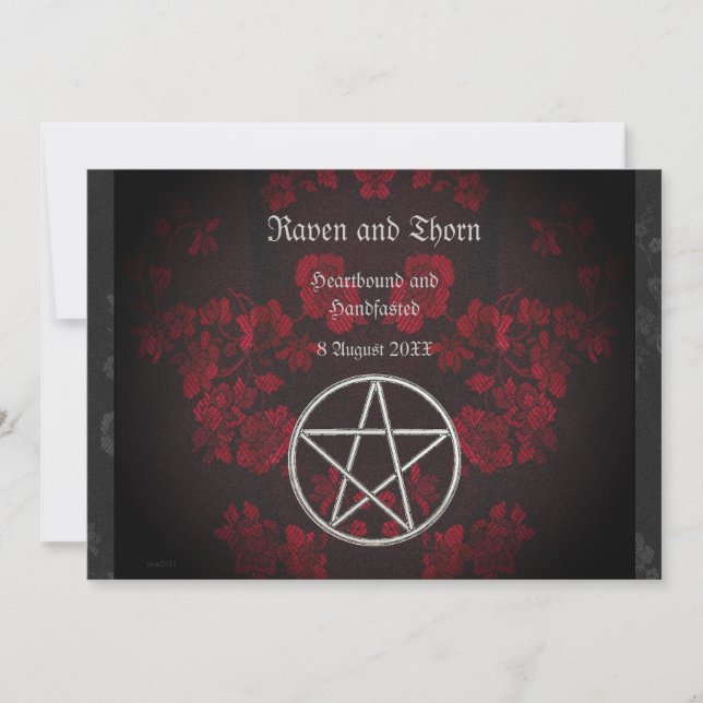 Invitation Eternal Handfast/Mariage Pentacle Suite (Devant)