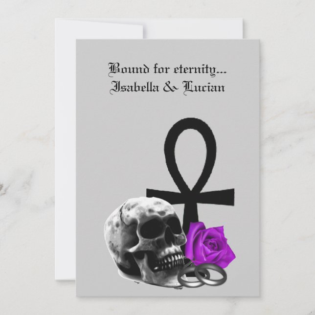 Invitation Eternal Love Gothic Vampire Mariage (Devant)