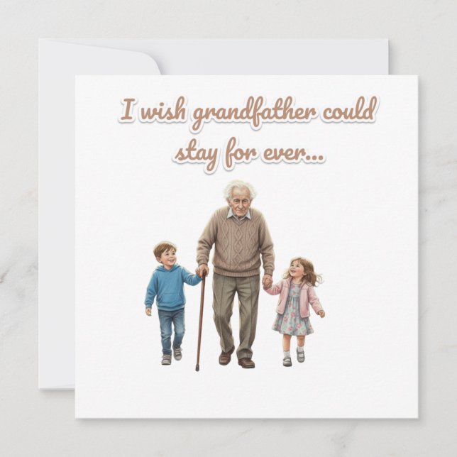 Invitation Eternal Love grandfather And Grandchildren (Devant)