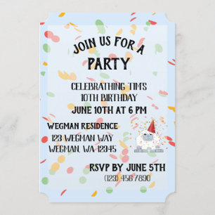 Invitation Êtes-Vous Yeti Pour Faire La Fête Du Jour D'Annive