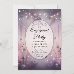 Invitation Ethereal Fairy Lights Forest Engagement Party