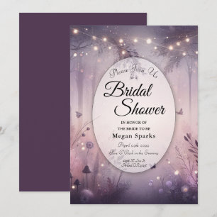 Invitation Ethereal Fairy Lights Forest Fête des mariées