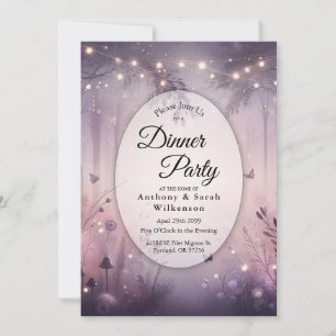 Invitation Ethereal Fairy Lights Forest Home Diner Party