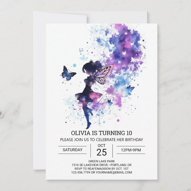 Invitation Ethereal Fairy Tale Anniversaire (Devant)