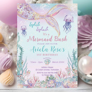 Invitation Ethereal Mermaid Bash Sous La Piscine De Mer Anniv