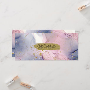 Invitation Ethereal Periwinkle Pink Gold Certificat cadeau