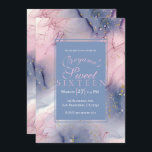 Invitation Ethereal Periwinkle Rose Or Encre Imaginaire doux<br><div class="desc">invitations</div>