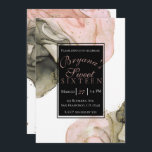 Invitation Éthérée Moody Rose Black Or Inky Glam Sweet 16<br><div class="desc">Personnaliser pour votre événement.</div>