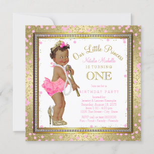 Invitation Ethnic Princess 1er Birthday Party