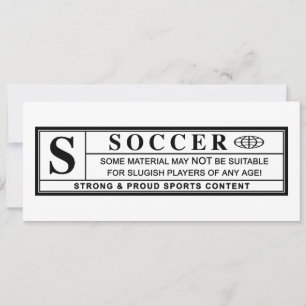 Invitation étiquette d'avertissement de football