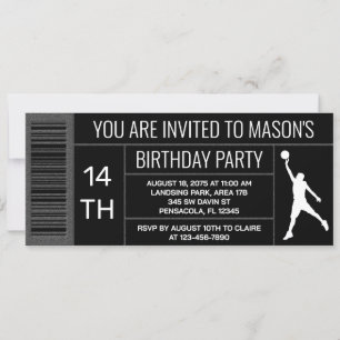 Invitation Étiquette de boîte à chaussures pour fête d'annive