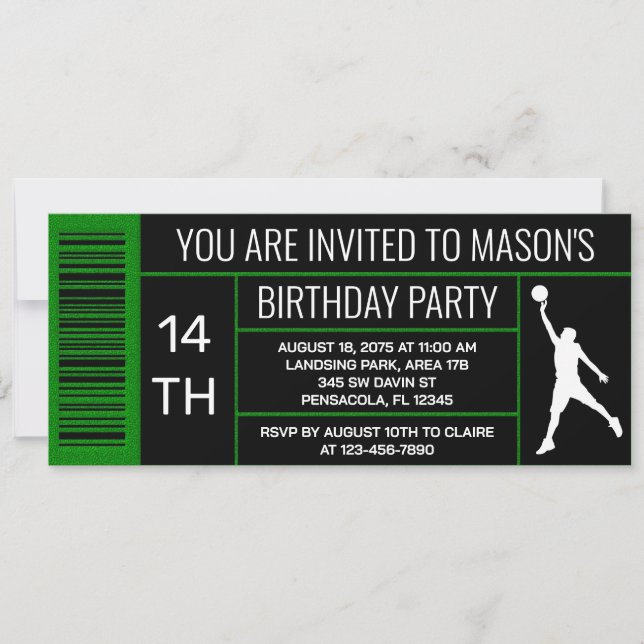 Invitation Étiquette de boîte à chaussures pour fête d'annive (Devant)