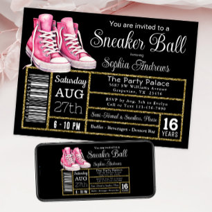 Invitation Étiquette de chaussure de fête d'anniversaire à ba