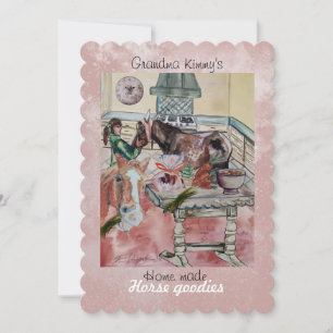 invitation étiquette de godies de cheval personnal