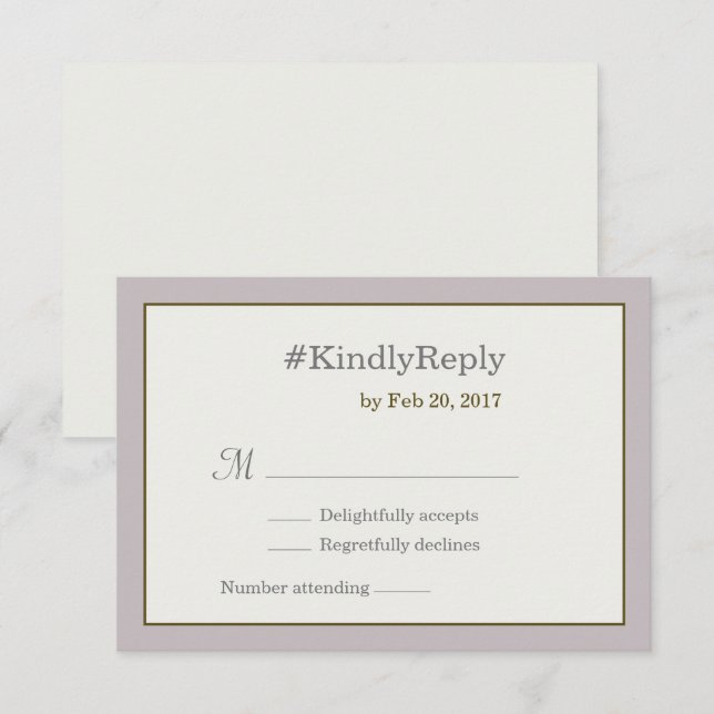 Invitation Étiquette de mariage personnalisée rose poudré or  (Devant / Derrière)