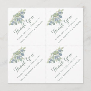 Invitation Étiquette de remerciement personnalisée pour bouqu