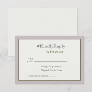 Invitation Étiquette de réponse de mariage rose poudré person