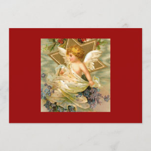 Invitation Étoile d'Ange de Noël Vintage