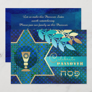 Invitation Étoile de David et Seder de la Coupe Kiddush