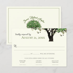 Invitation Étoile de David Mitzvah RSVP arbre encadré 