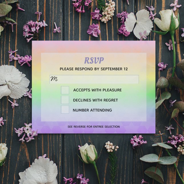 Invitation Étoile de David Pastel Ombre Bat mitzvah RSVP (Créateur téléchargé)
