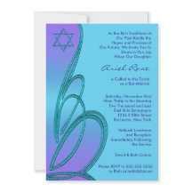 Étoile de David violette sarcelle pour Bat Mitzvah