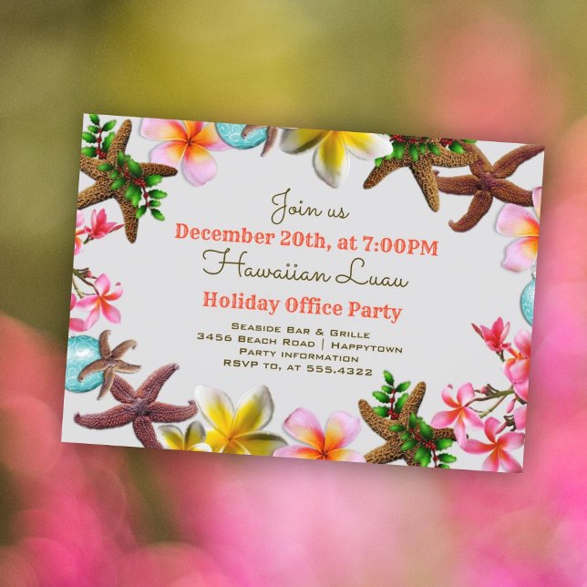 Invitation Étoile de mer de la frontière du parti de bureau d (Créateur téléchargé)