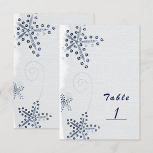 Invitation Étoile de mer élégante et paillettes numéro de tab