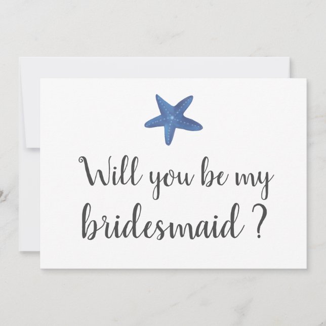 Invitation Étoile de mer | Ocean Mariage Bridesmaid (Devant)