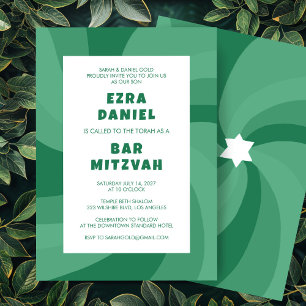 Invitation Étoile de tournage moderne de David Bat mitzvah de