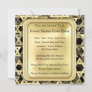 Invitation Étoile d'or de David