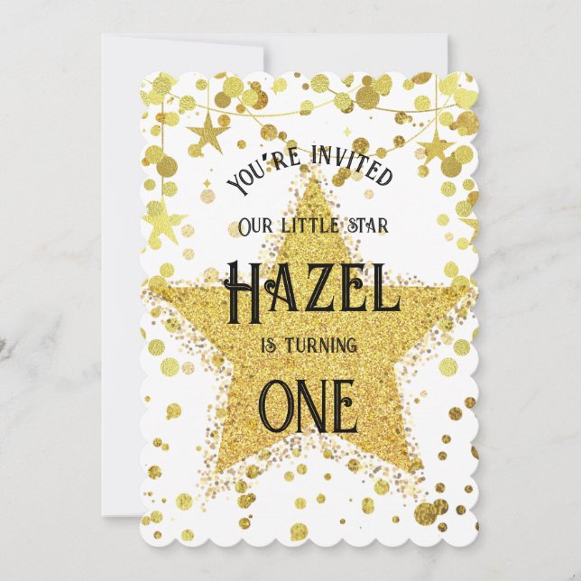 Invitation Étoile Dorée (Devant)