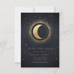 Invitation étoiles célestes de minuit Photo Save The Date