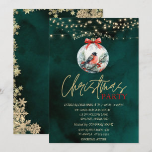 Invitation Étoiles de Cardinal Rouge Guirlande Lumineuse Noël