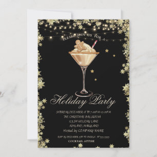 Invitation Étoiles de cocktail de biscuits au gingembre pour 