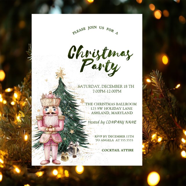 Invitation Étoiles de sapin Casse-noisette Compagnie de Noël (Créateur téléchargé)