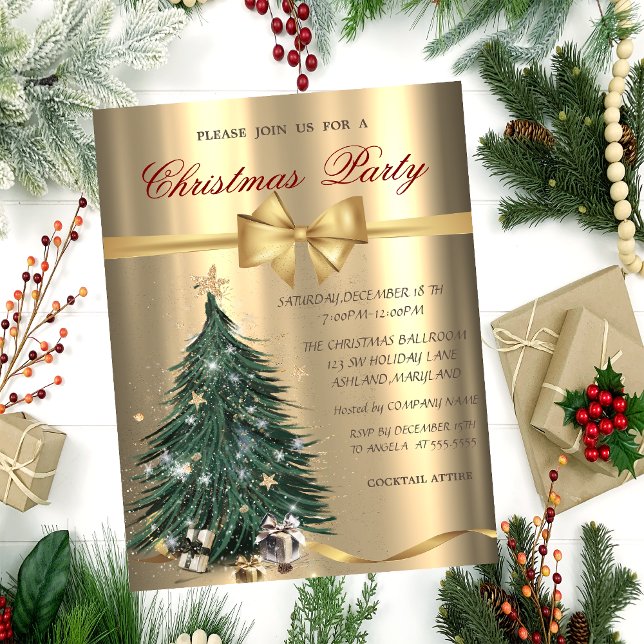 Invitation Étoiles de sapin de Noël  (Créateur téléchargé)