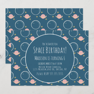 Invitation Étoiles dorées d'astéroïde de galaxie spatiale Ann