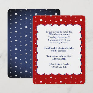 Invitation Étoiles du parti Patriotique