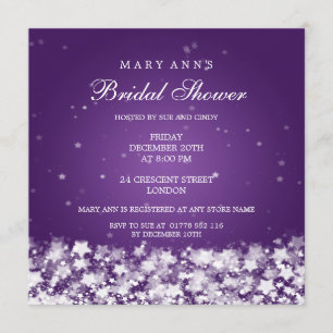 Invitation Étoiles élégantes d'éblouissement de Fête de la