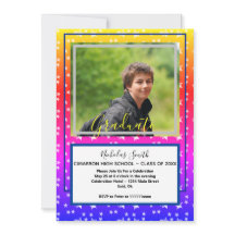 Étoiles modernes Bleu | Graduation Party