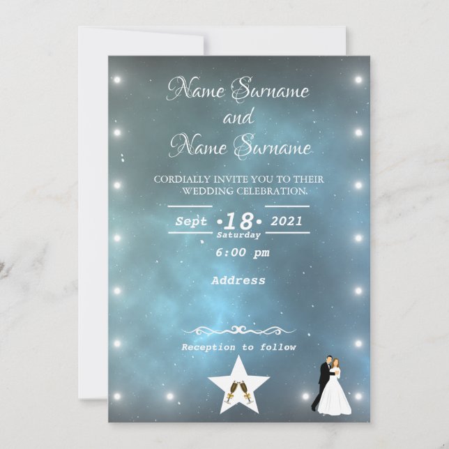 Invitation étoiles universelles (Devant)